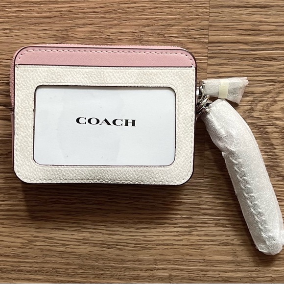 NWT Coach Zip Card Case in Signature Canvas - Picture 3 of 3